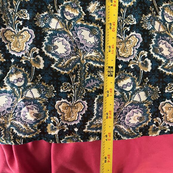 Linda Anderson Women's Floral Chiffon Blouse Cutout Detail Size XXL - Picture 7 of 7